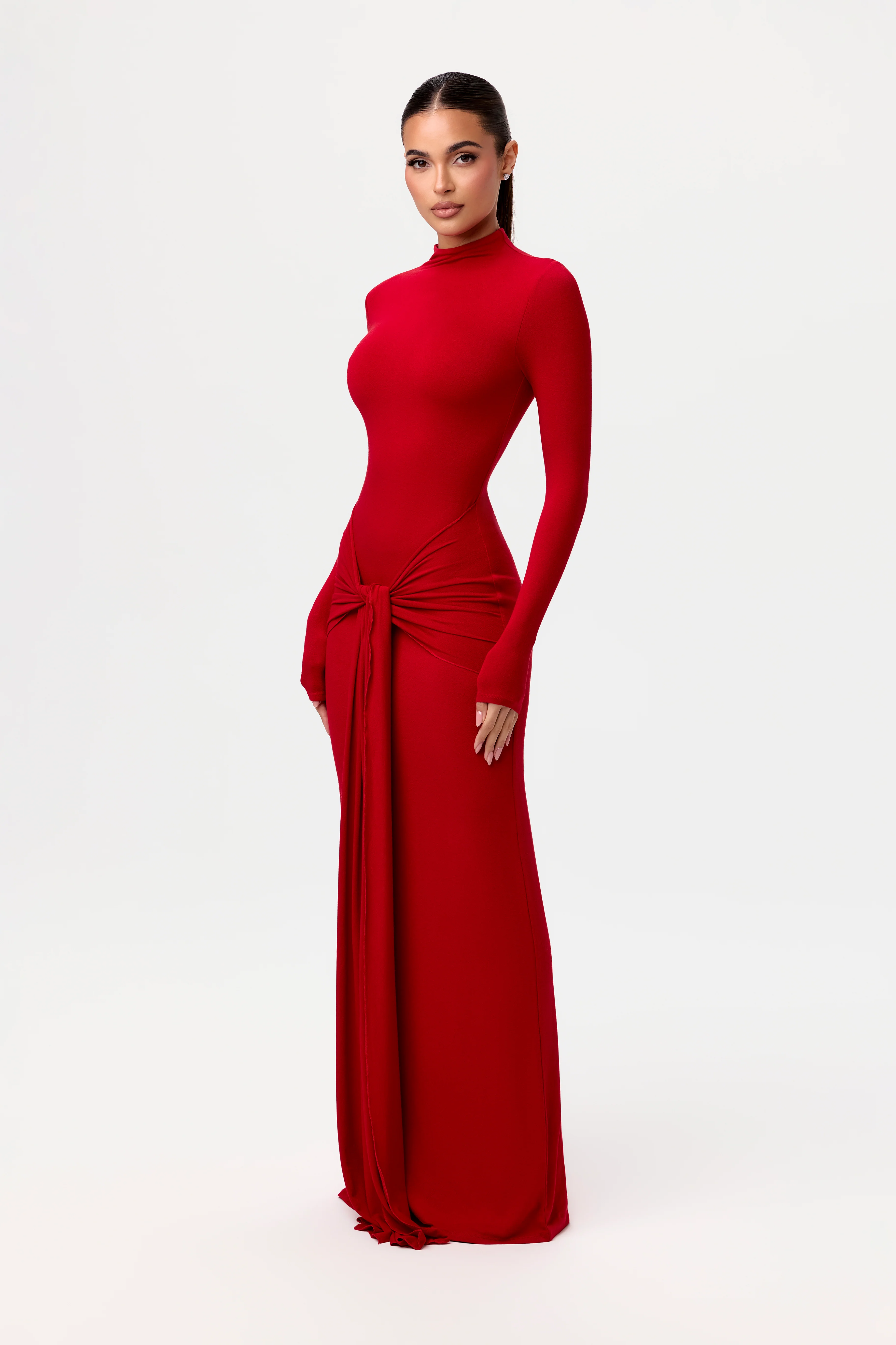 NW Sculpt Draped Tie Dress - Image 6