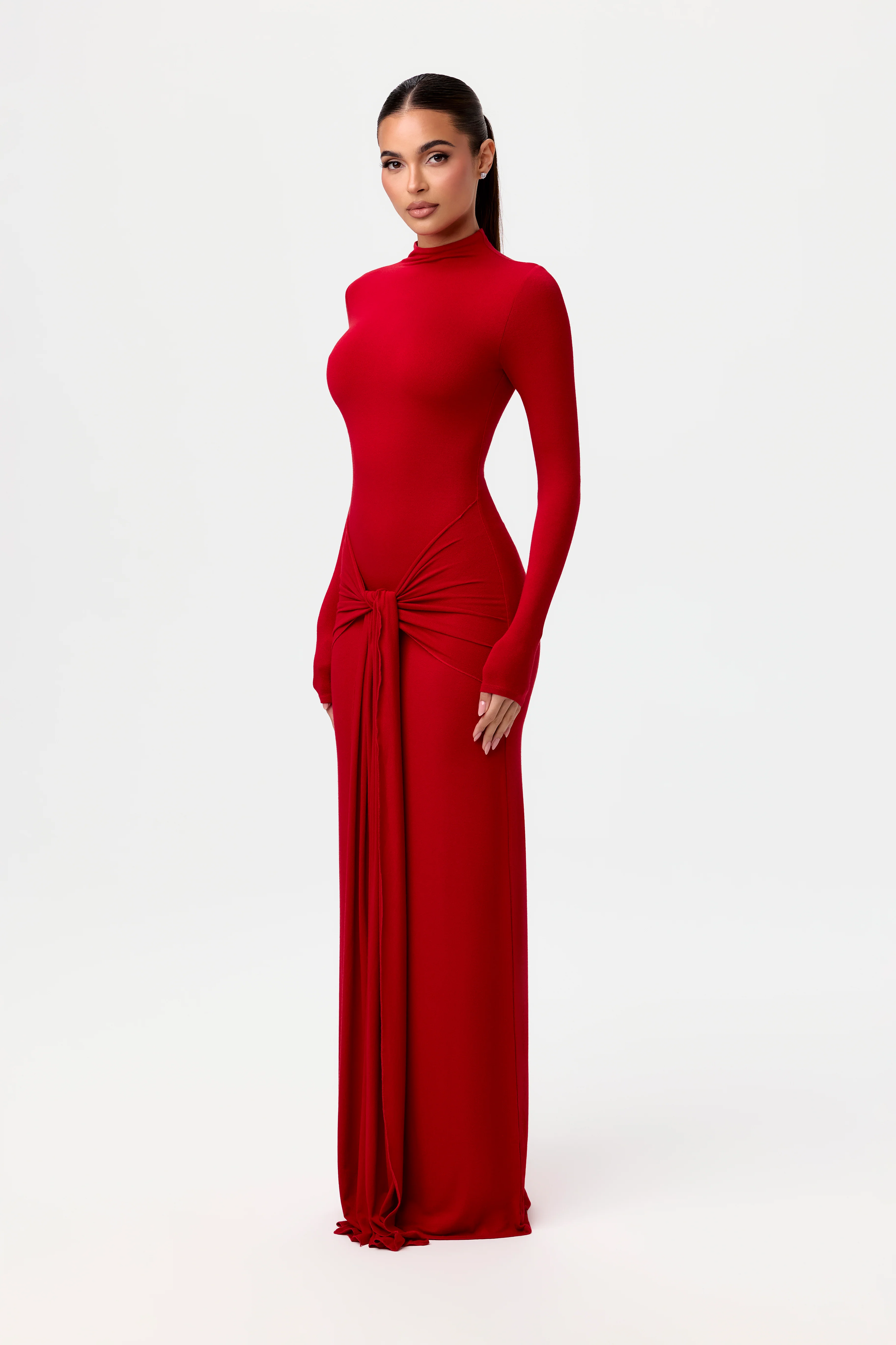 NW Sculpt Draped Tie Dress - Image 8