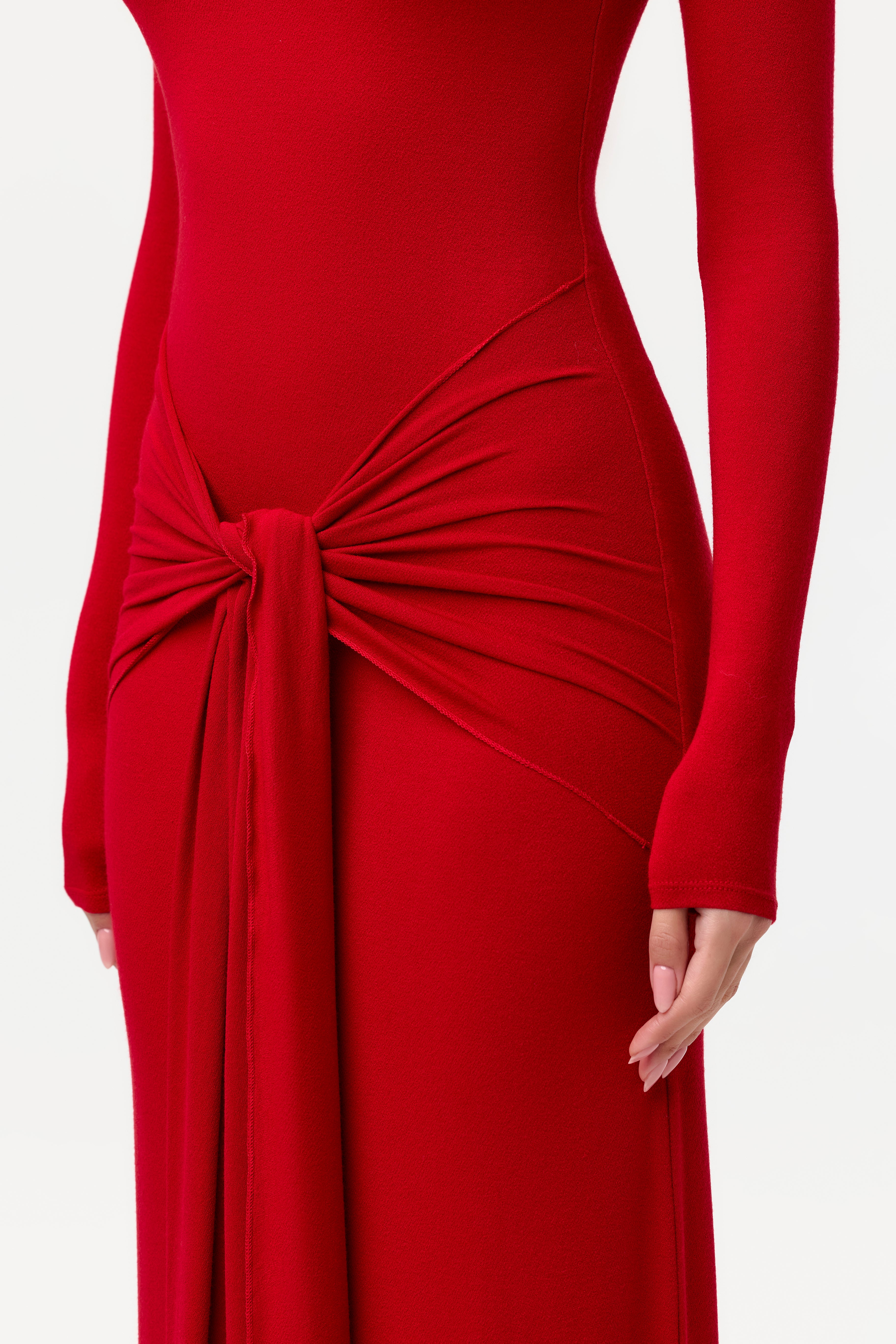 NW Sculpt Draped Tie Dress - Image 9
