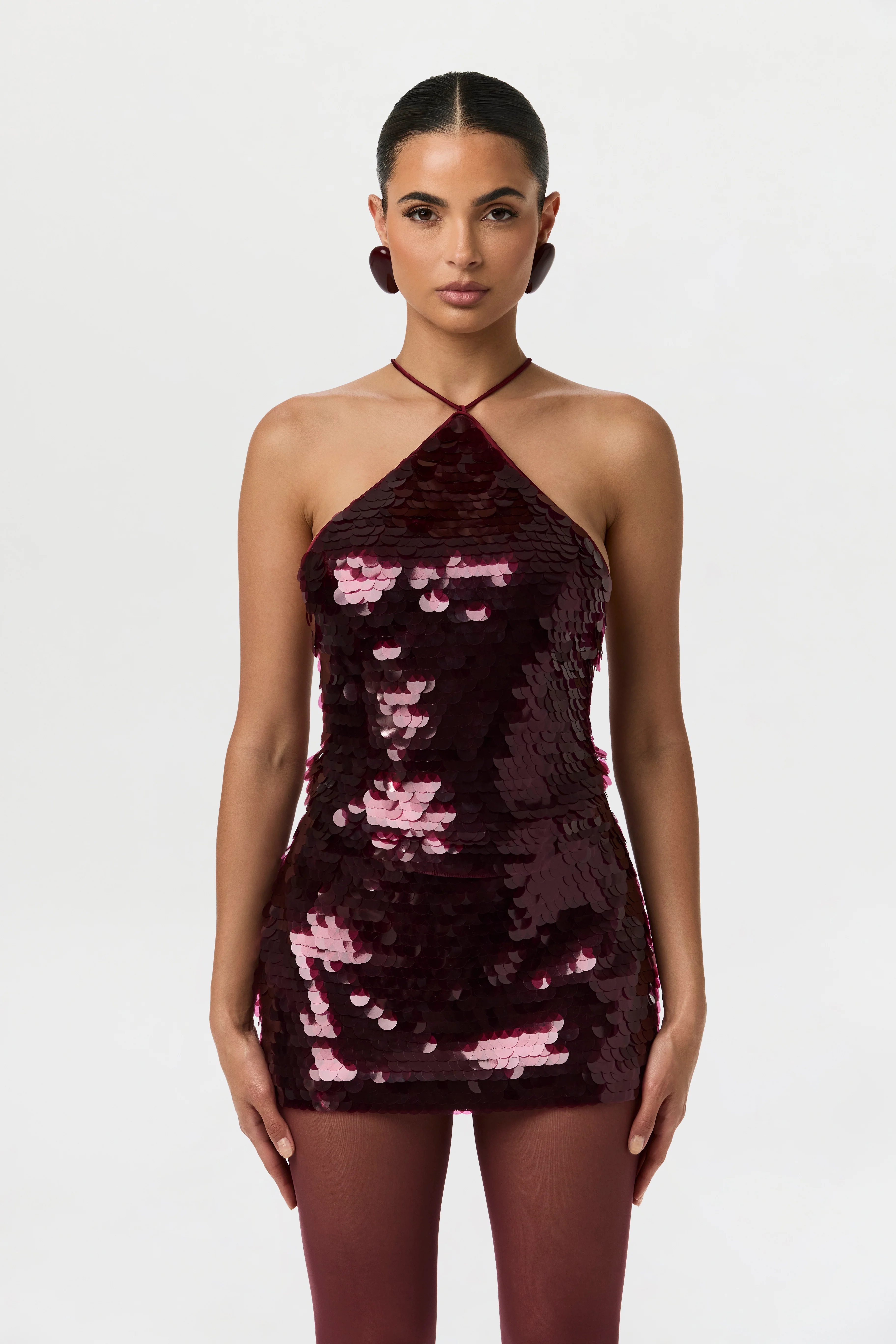 Sequin High Waist Mini Skirt - Image 2