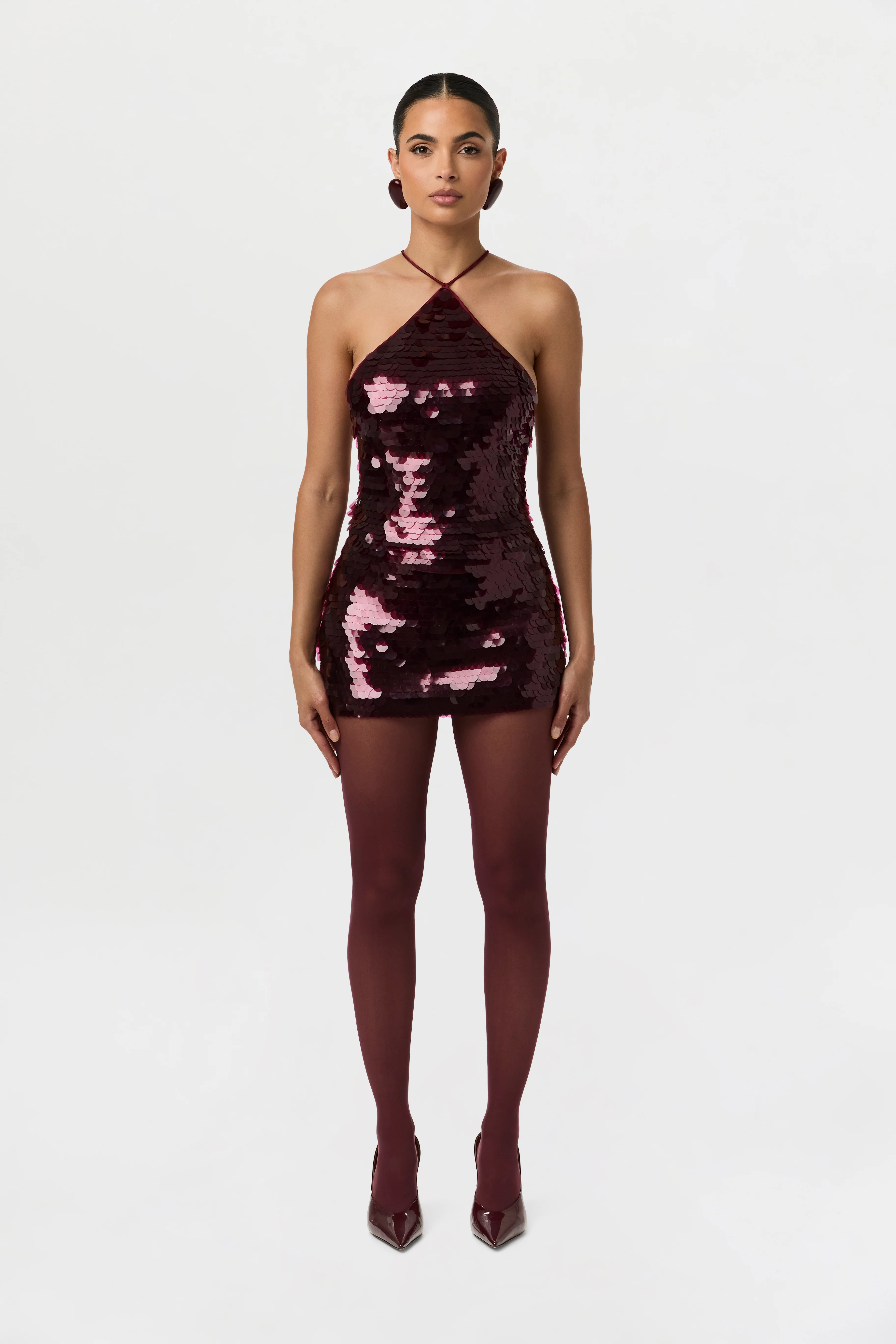 Sequin Open Back Halter Top - Image 2