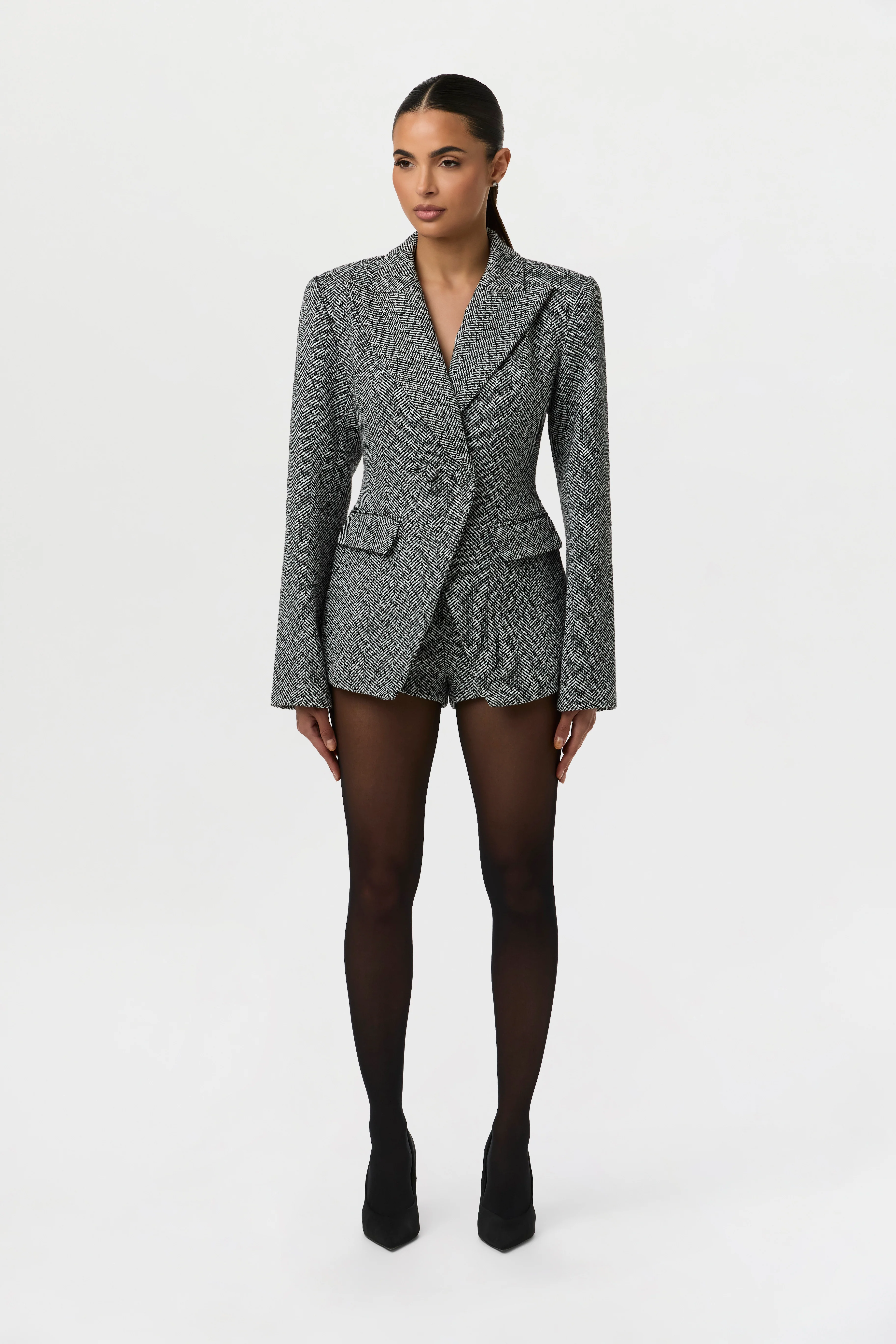 Chevron Suited Hot Pants - Image 9