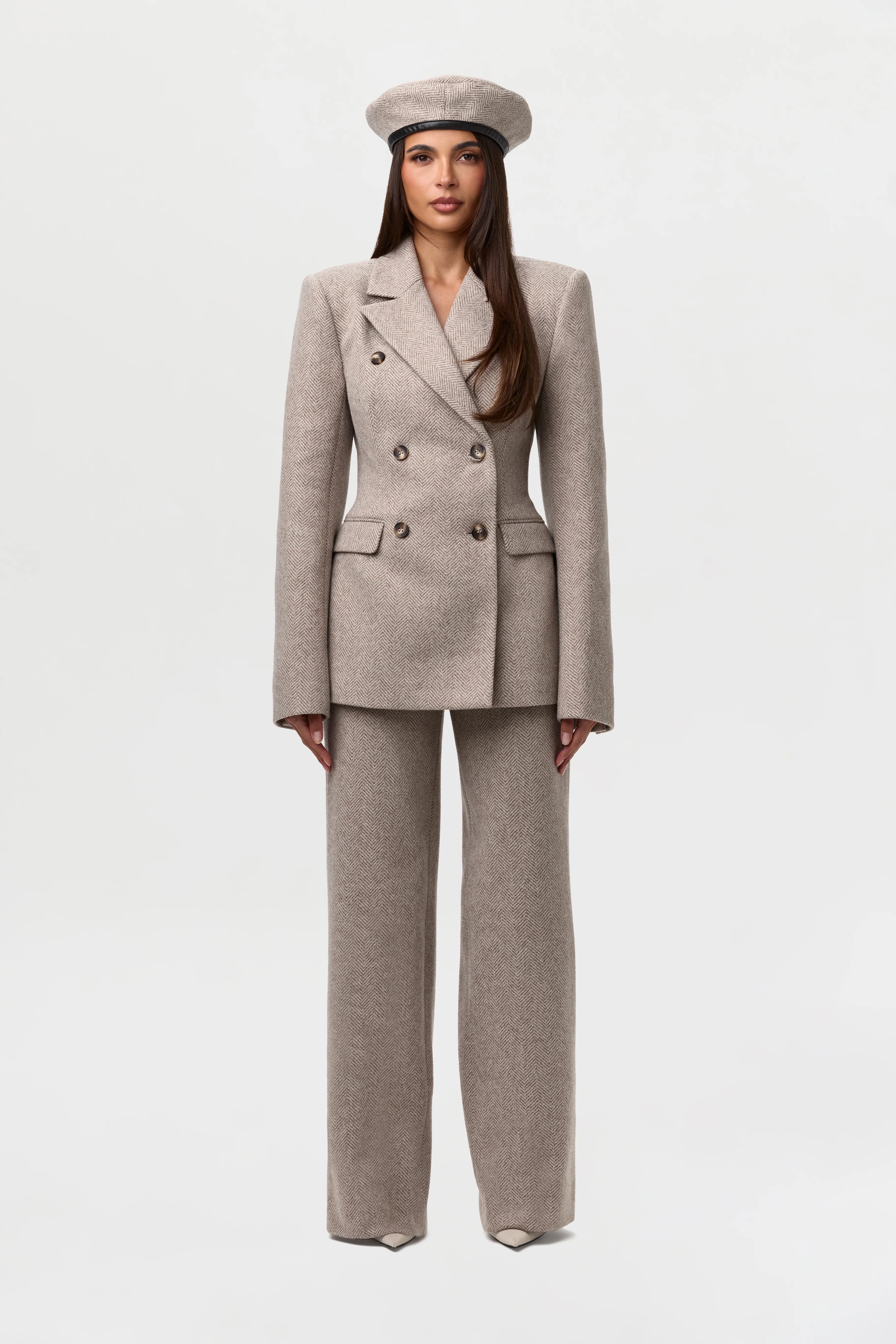 Chevron Wide-Leg Suit Pant - Image 2