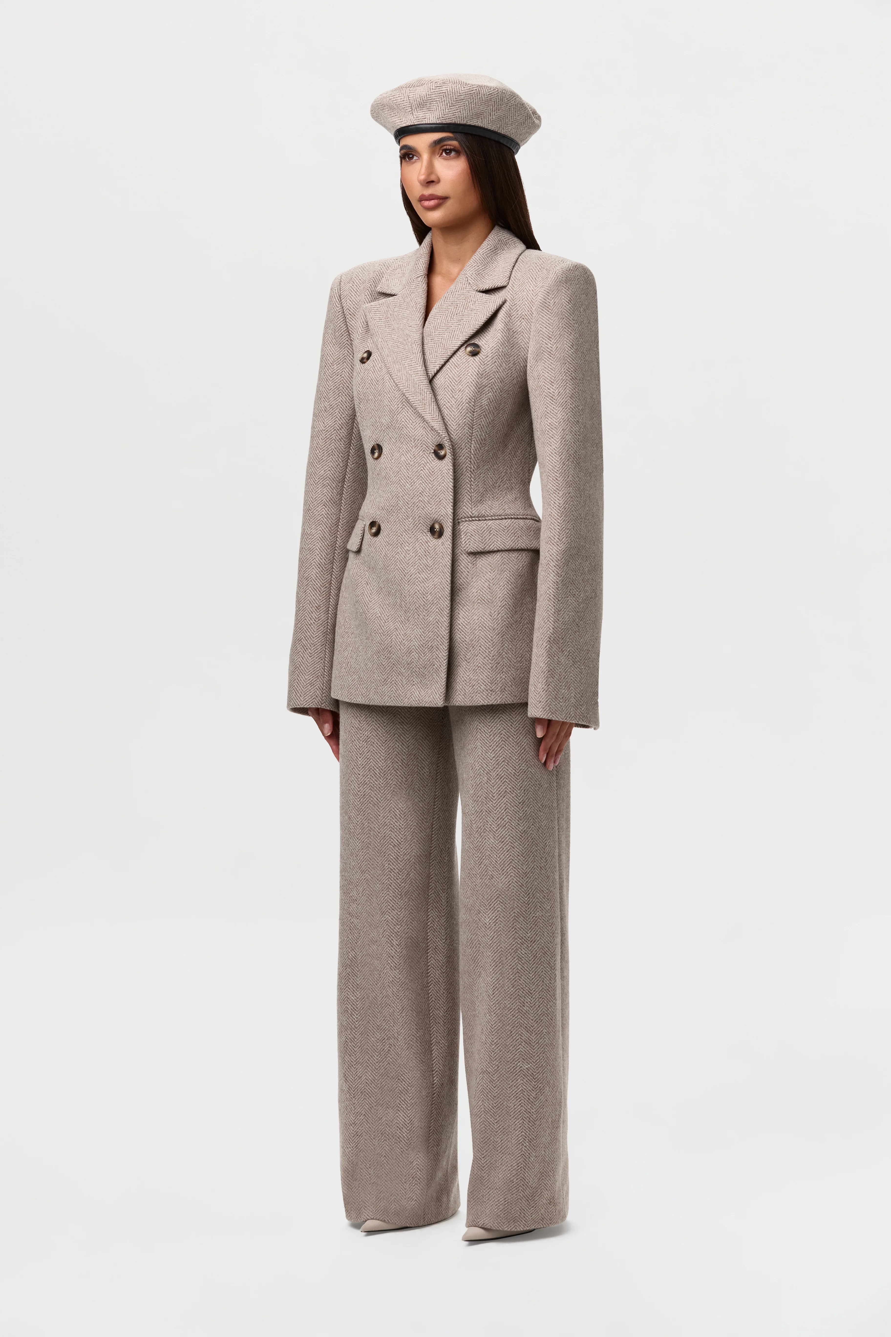 Chevron Wide-Leg Suit Pant - Image 3