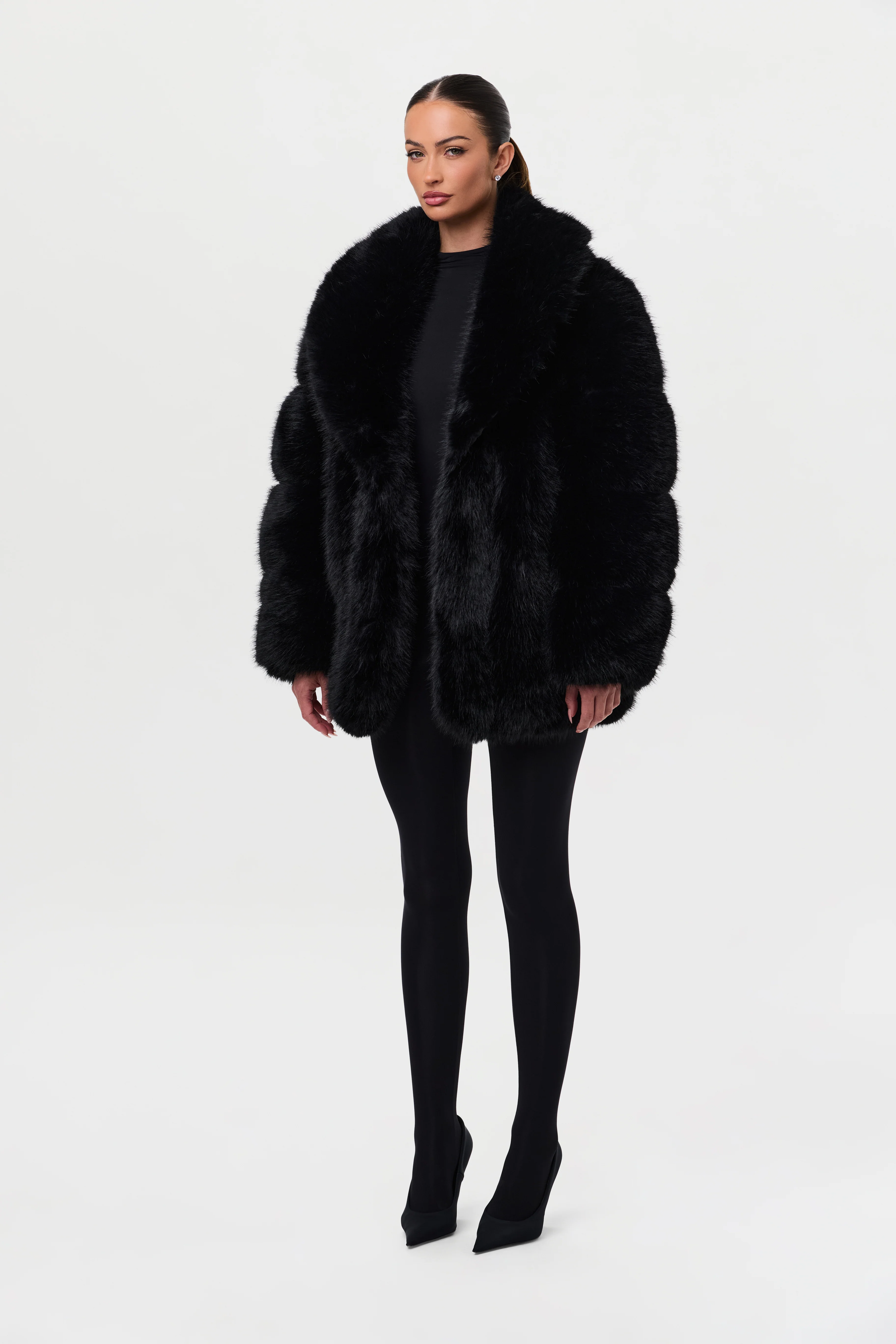 Faux Mink Pelted Coat - Image 24