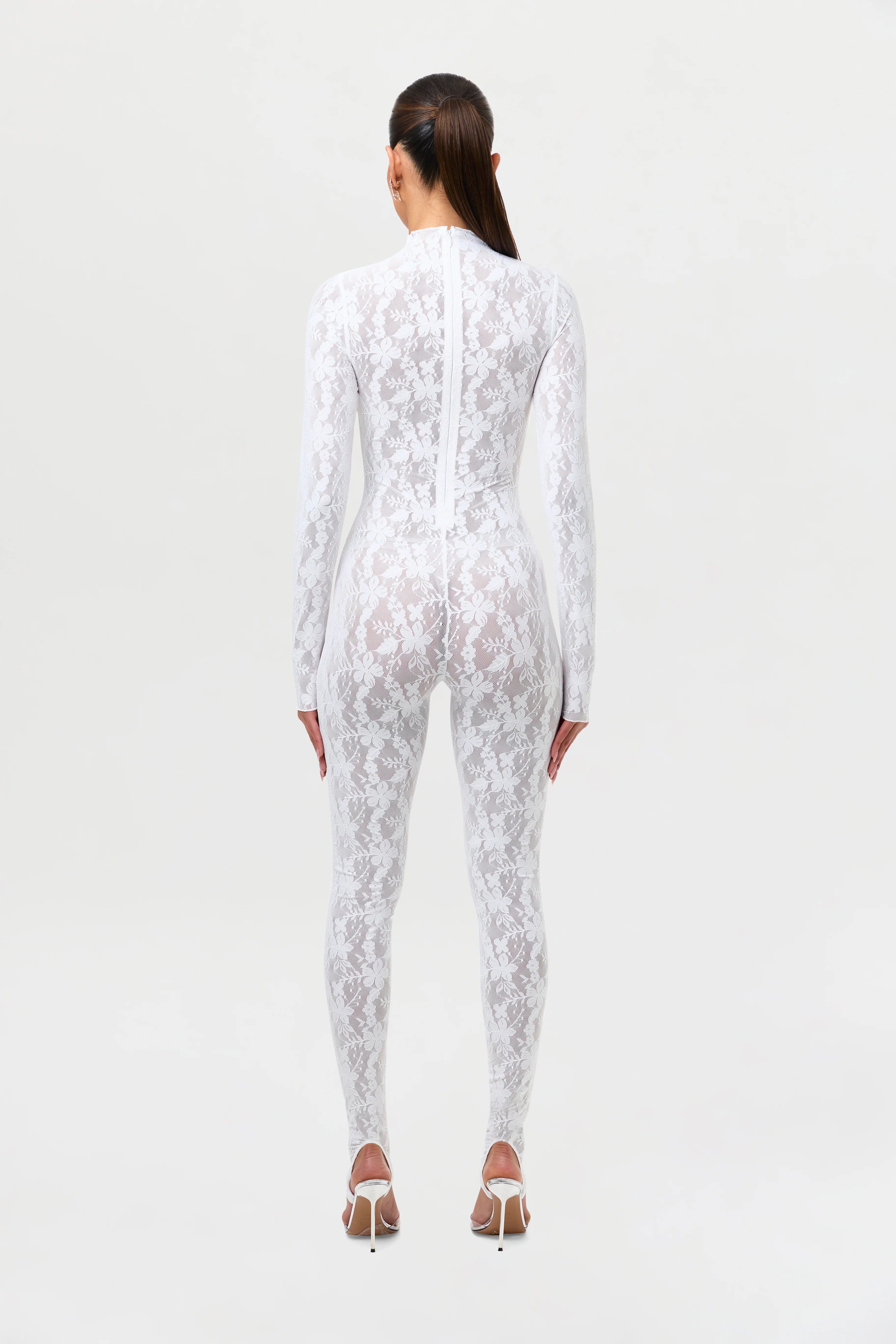 Stretch Lace Stirrup Jumpsuit Petite - Image 9