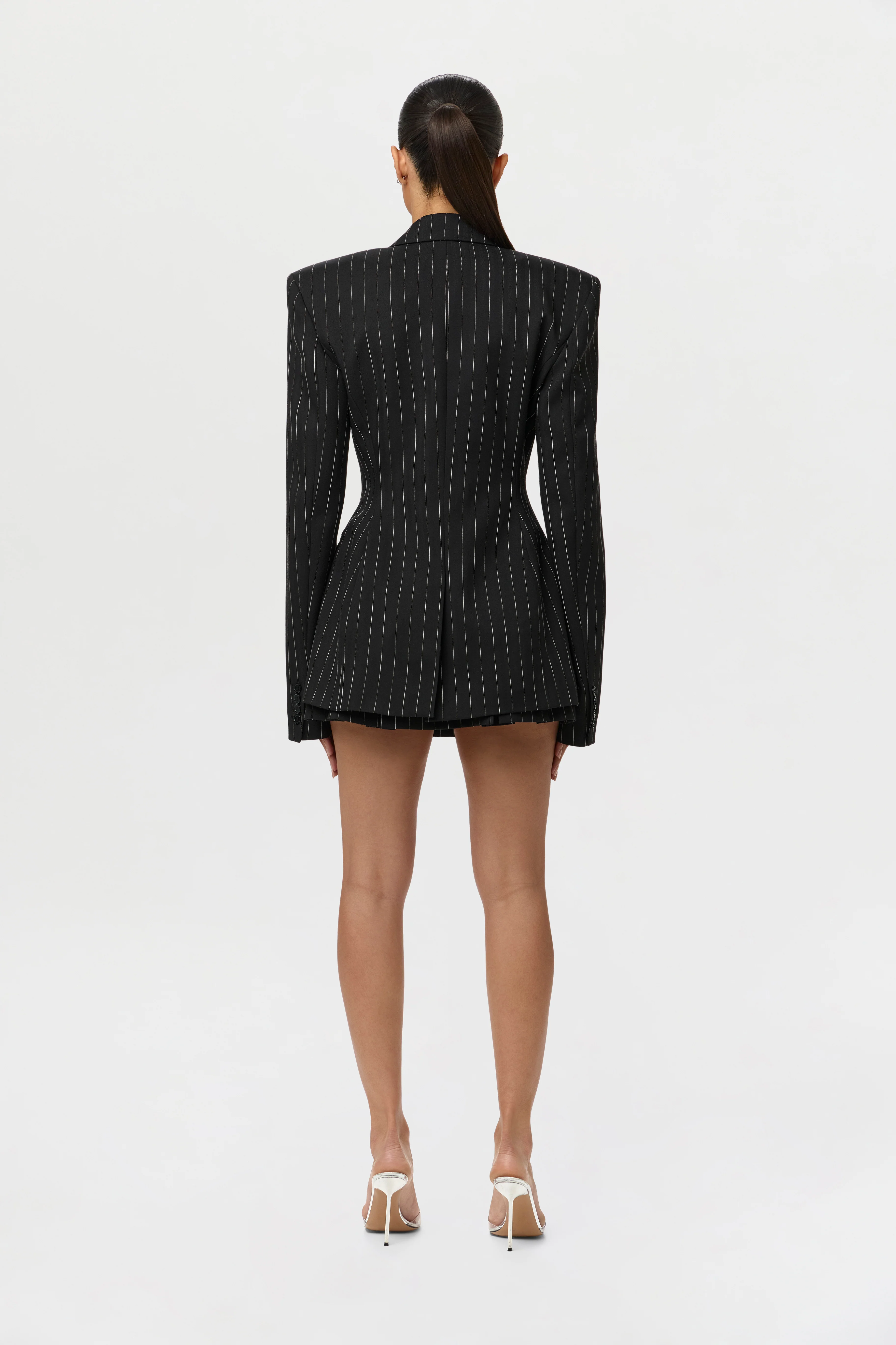 Pinstripe Suited Blazer - Image 11