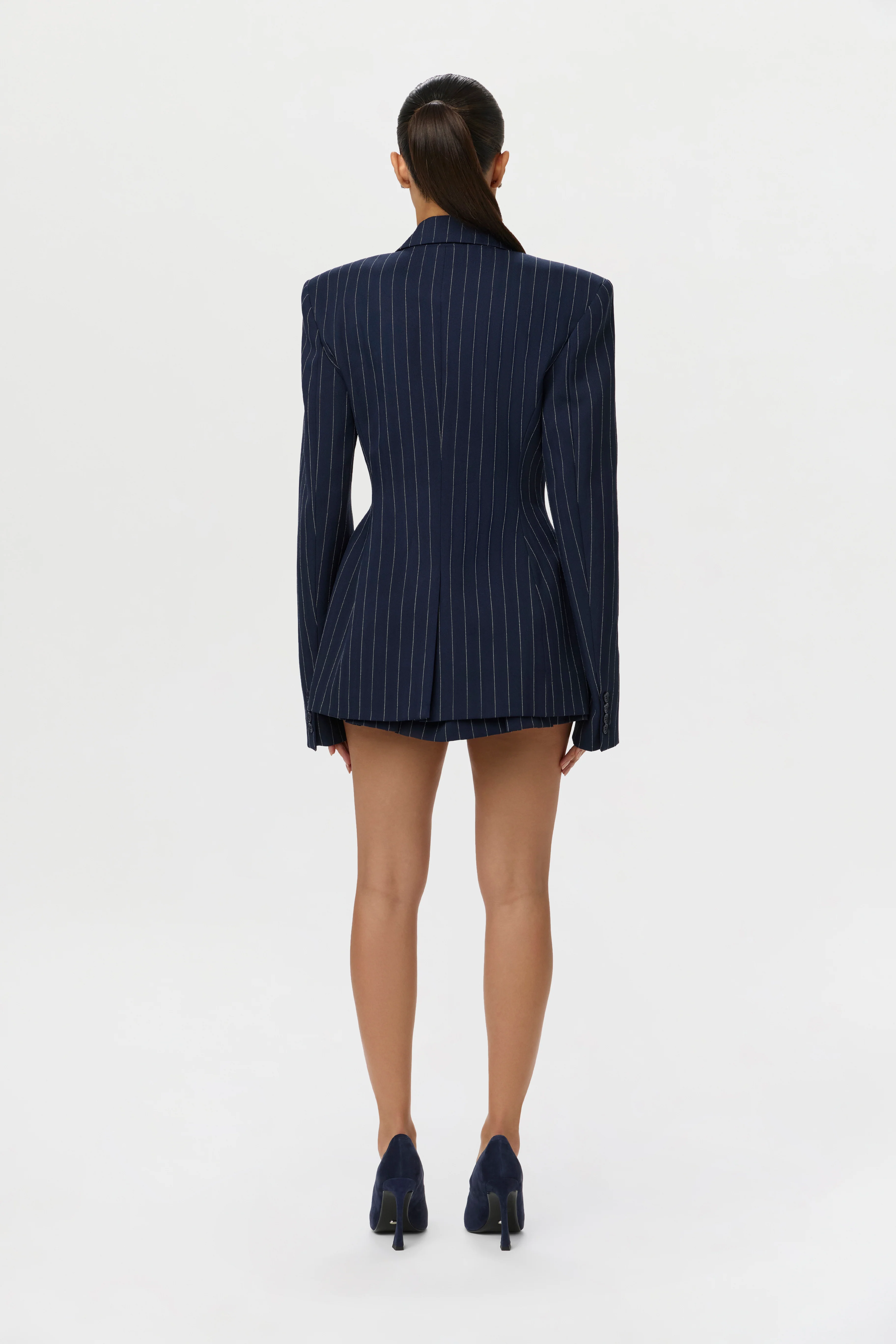 Pinstripe Suited Blazer - Image 20