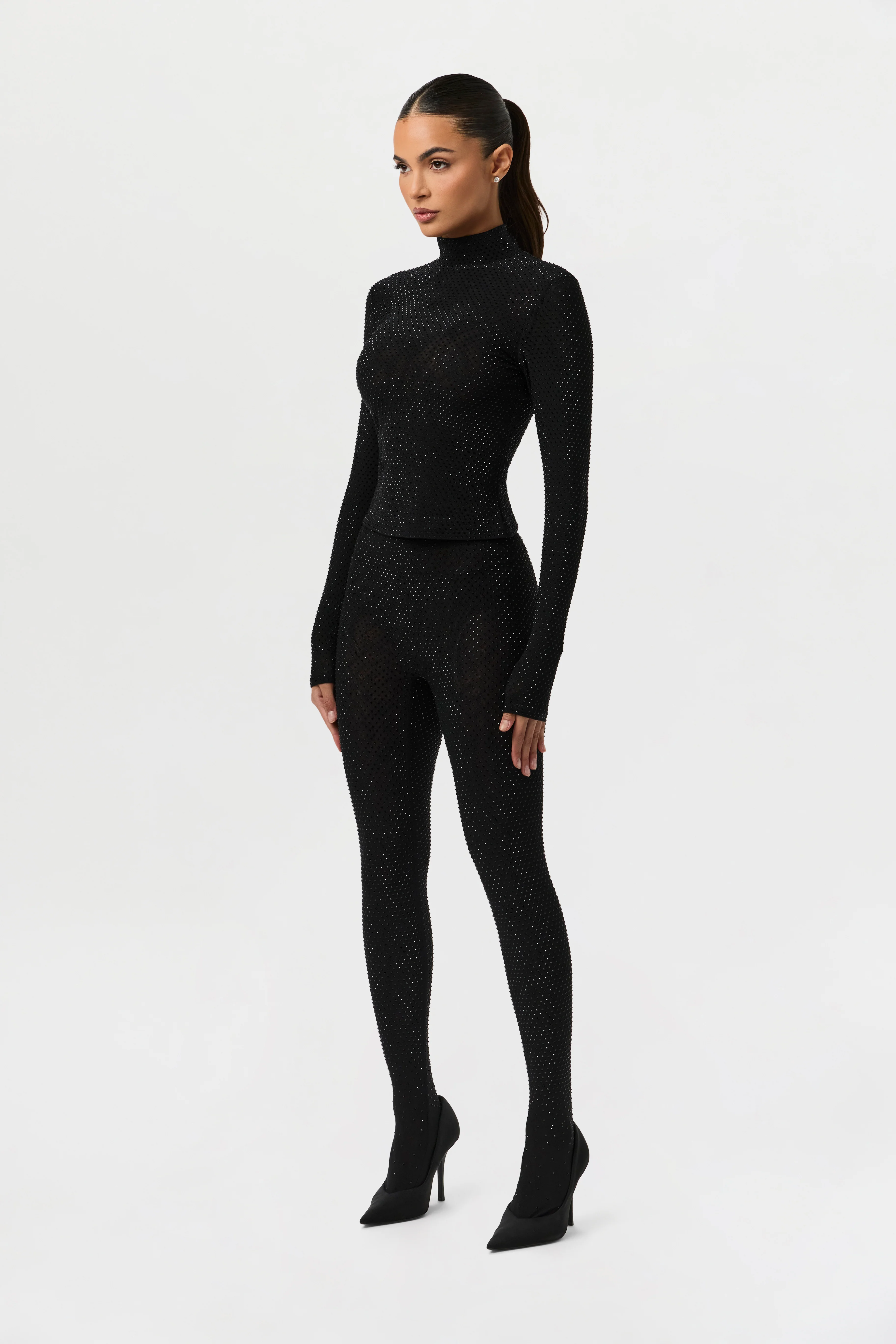 Crystal Closed Toe Leggings Petite - Image 10