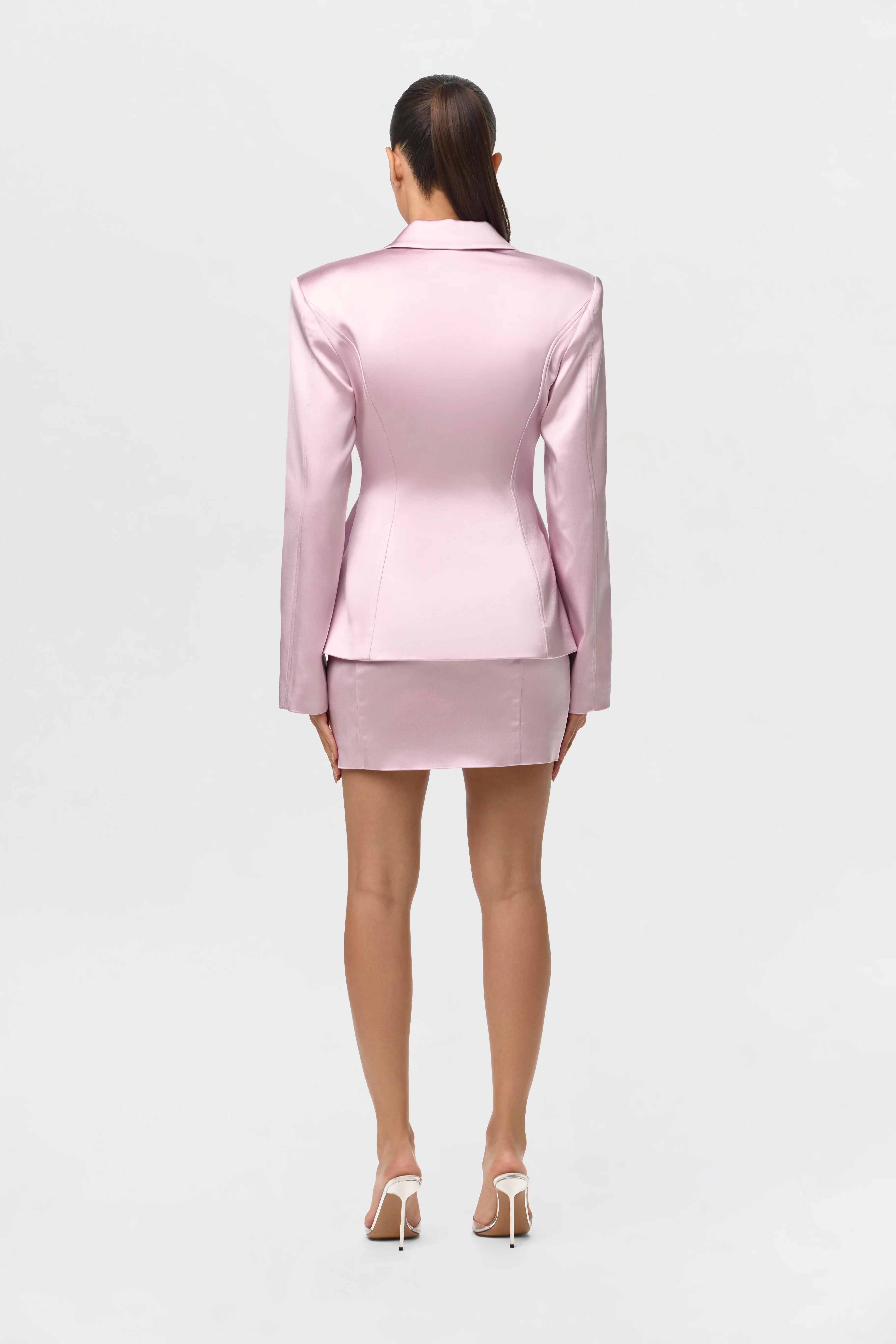 Satin Suiting Corset Blazer - Image 6