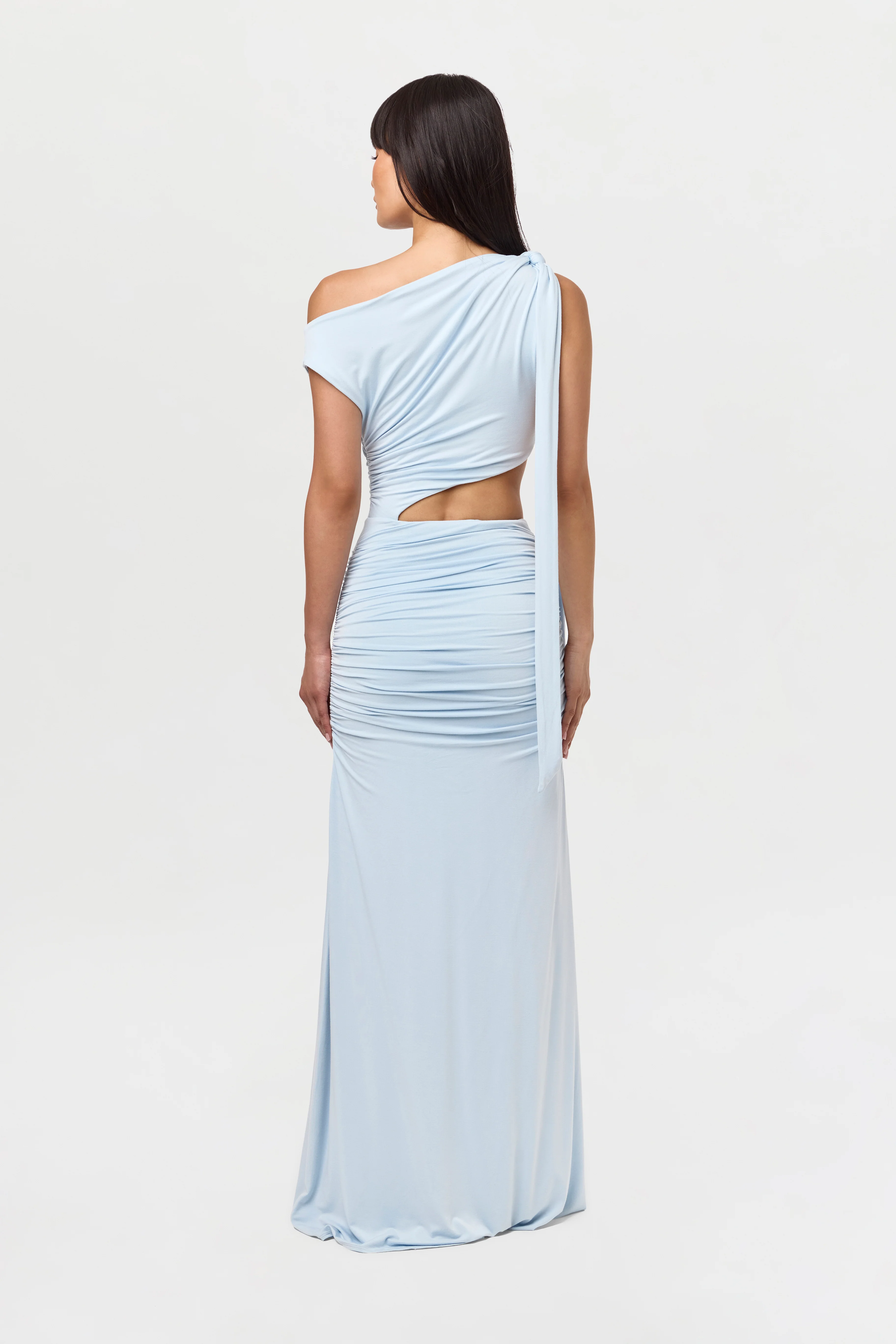 Smooth Off-Shoulder Asymmetric Dress - Image 14