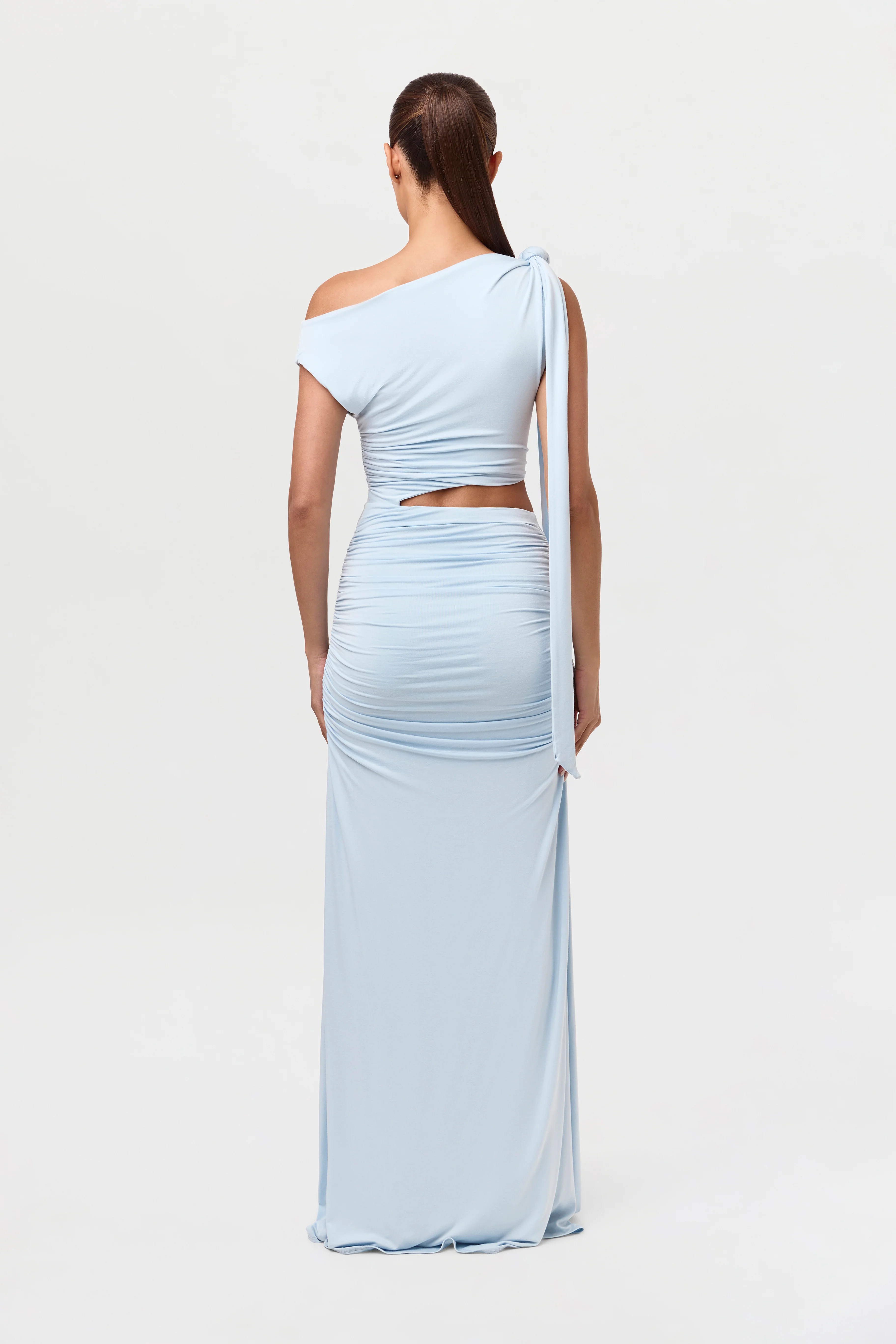 Smooth Off-Shoulder Asymmetric Dress - Image 17