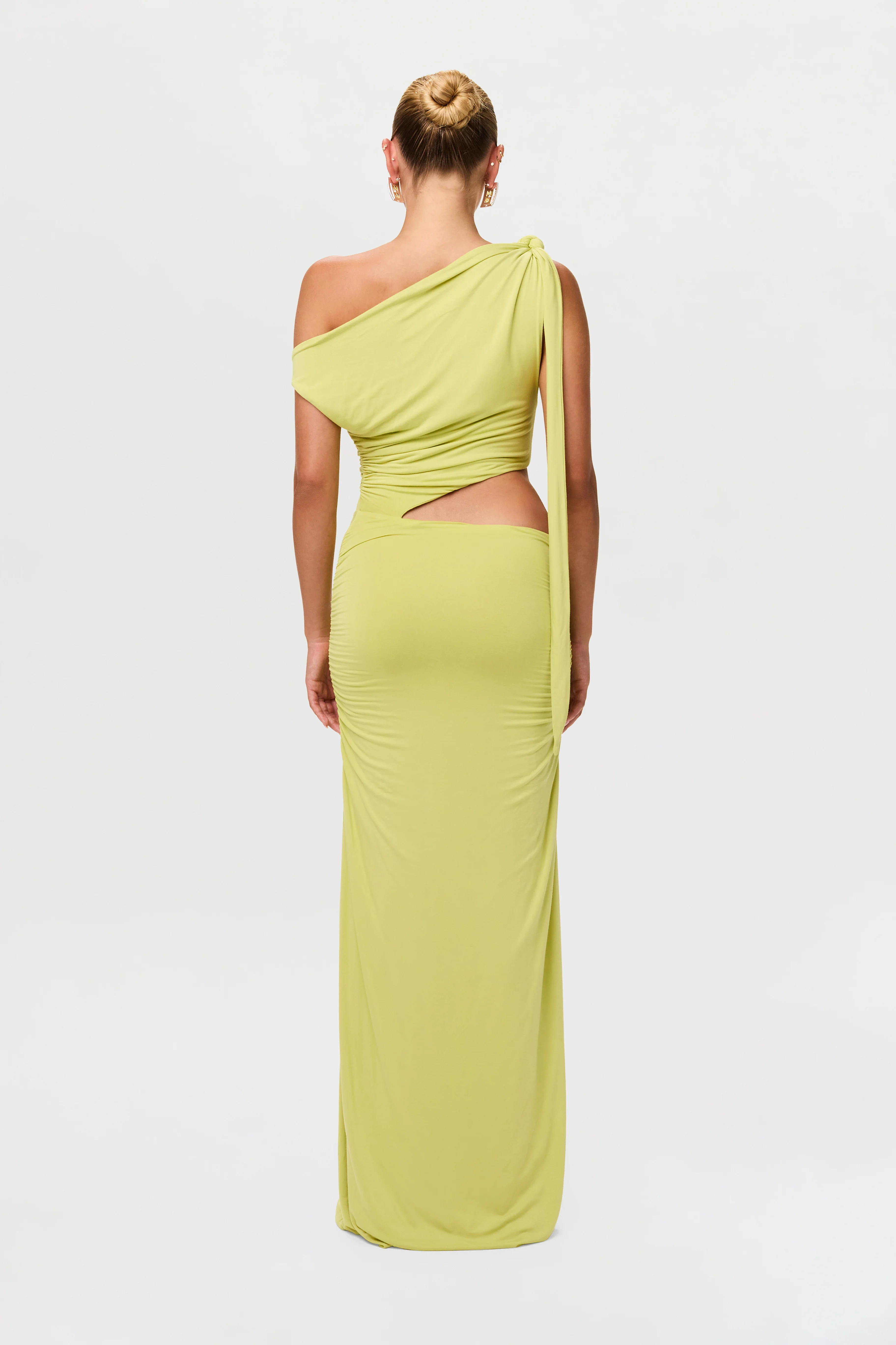 Smooth Off-Shoulder Asymmetric Dress - Image 3