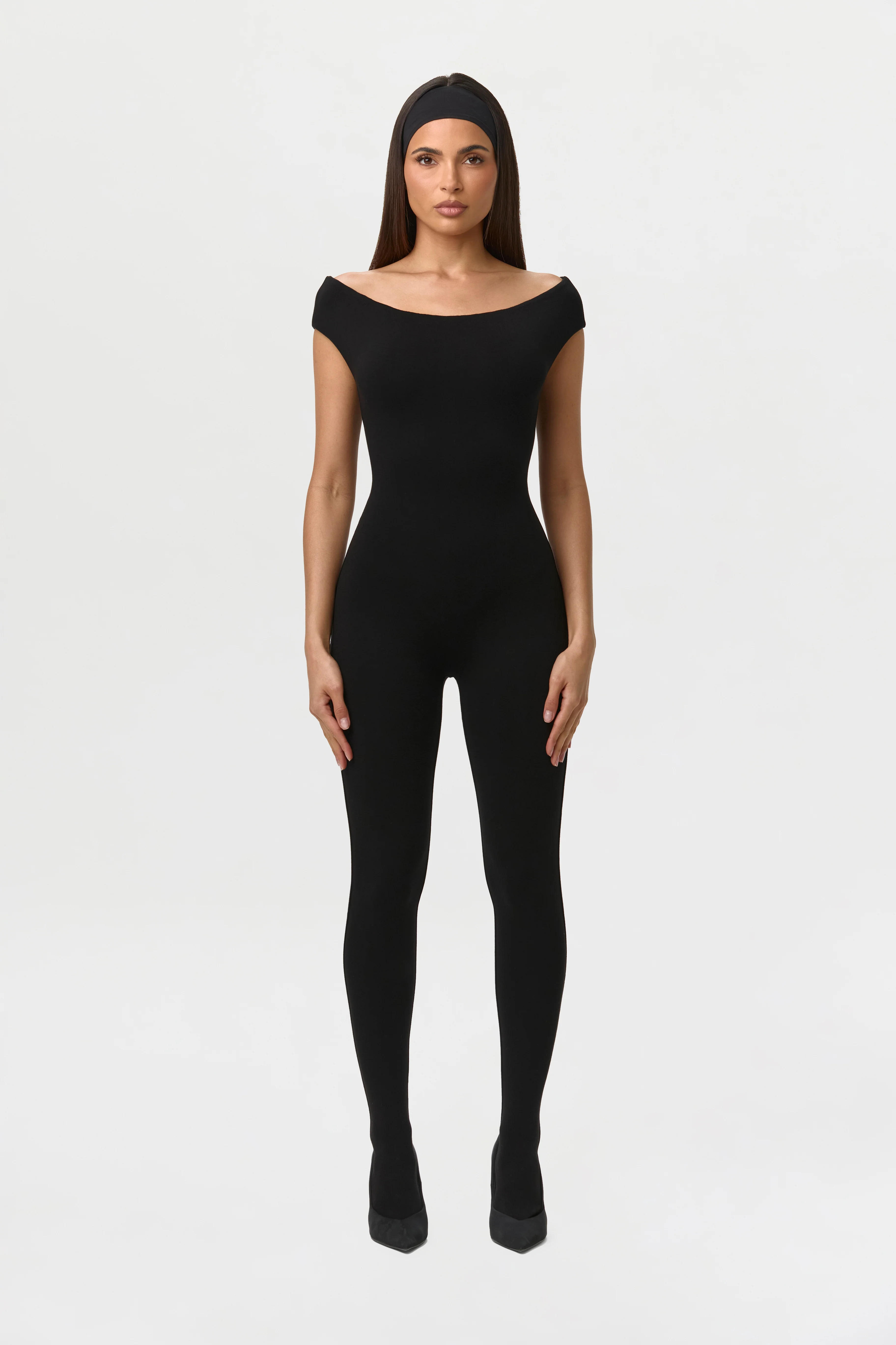 Smooth Off-Shoulder Jumpsuit Petite