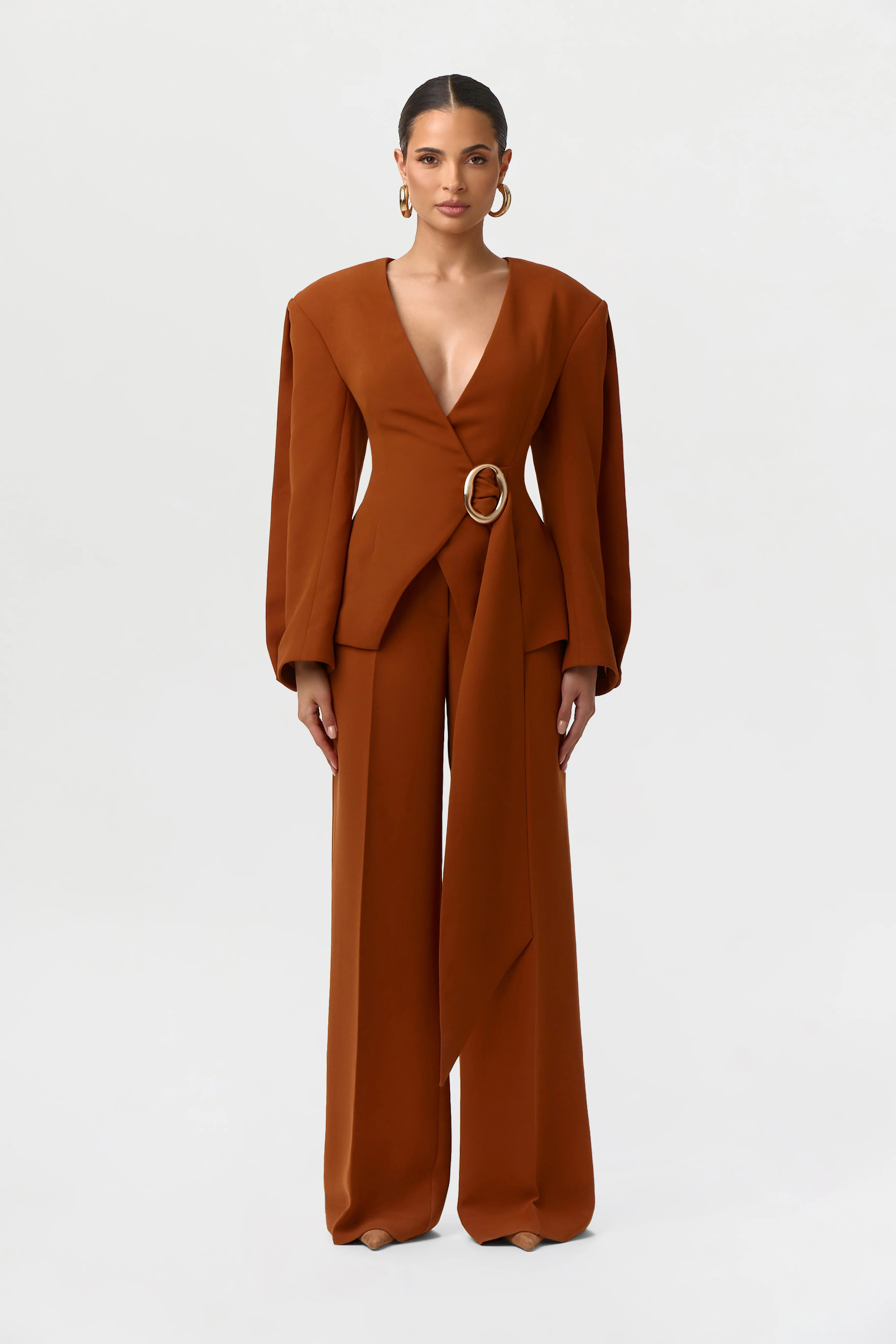 Suited Belted Ring Blazer - Image 2