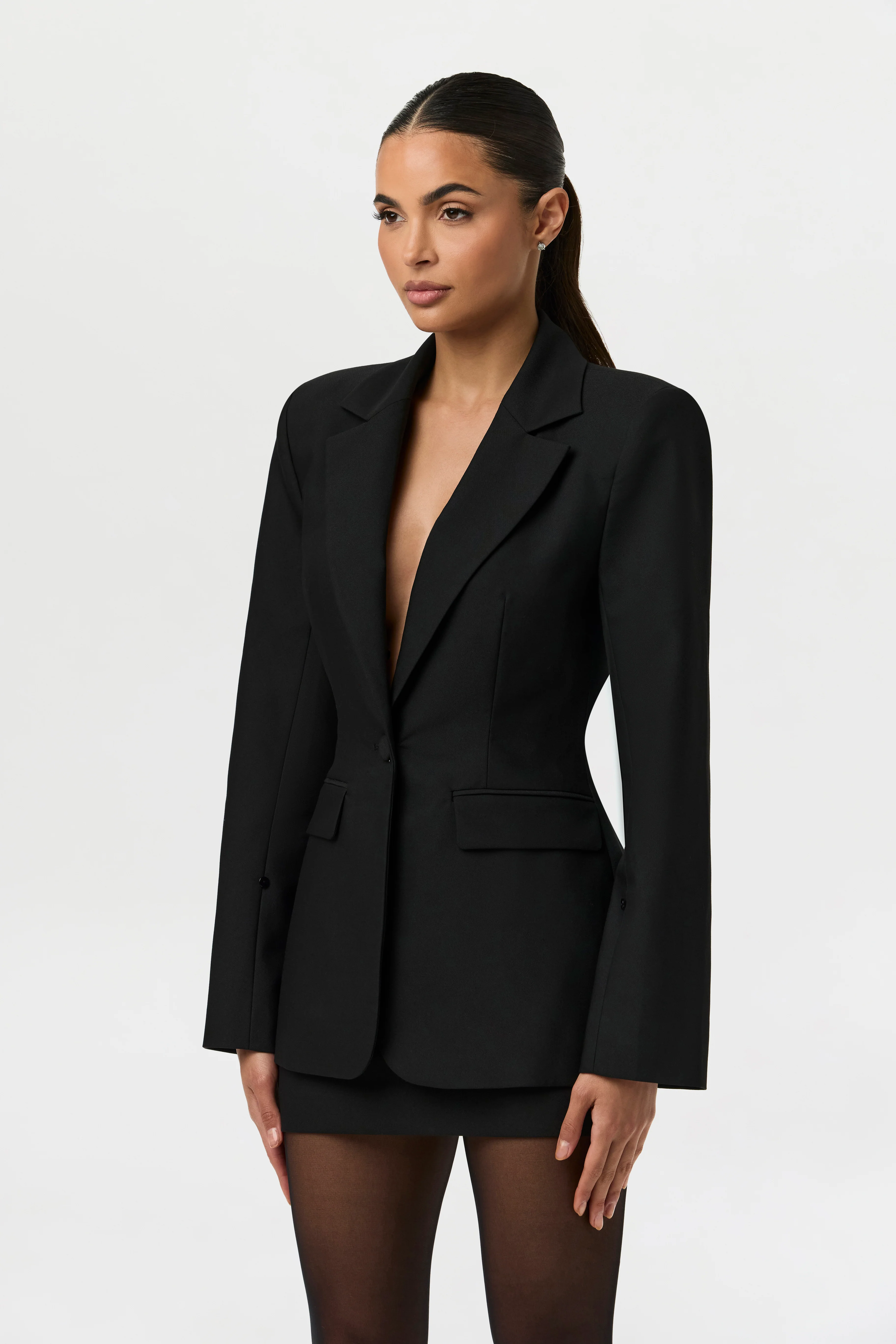 Faux Fur Suited Blazer - Image 11