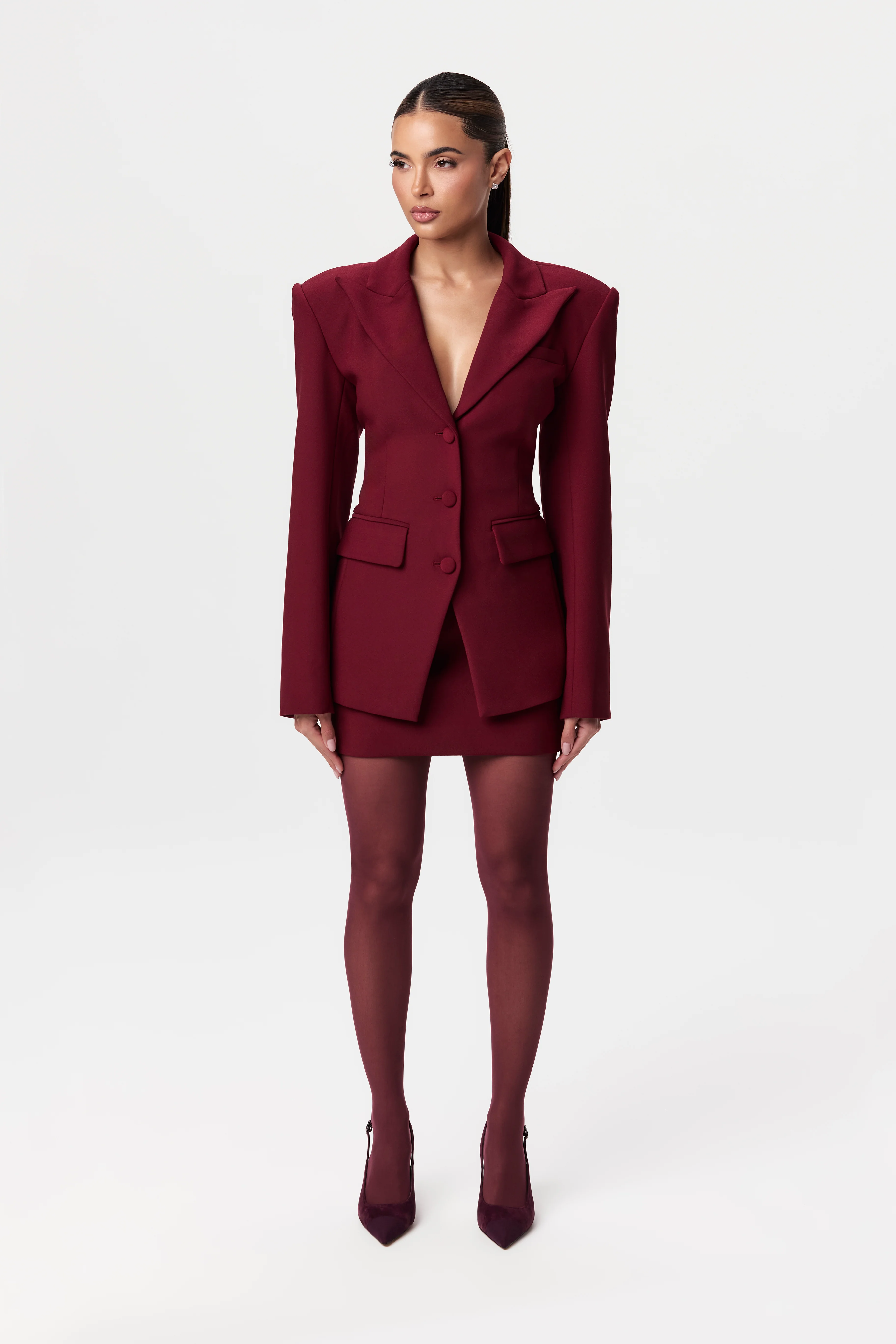 Suiting Power Shoulder Blazer - Image 40
