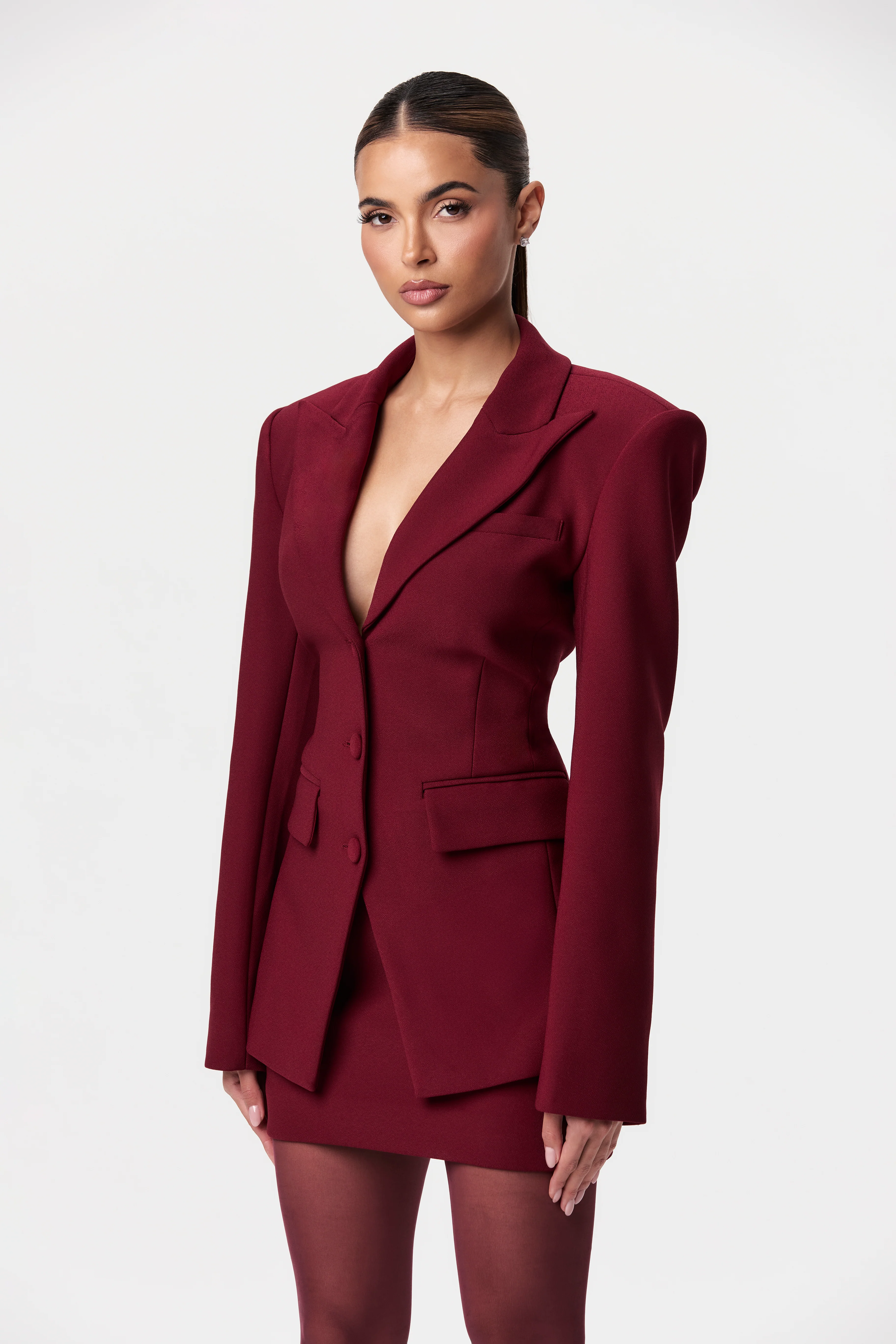Suiting Power Shoulder Blazer - Image 41