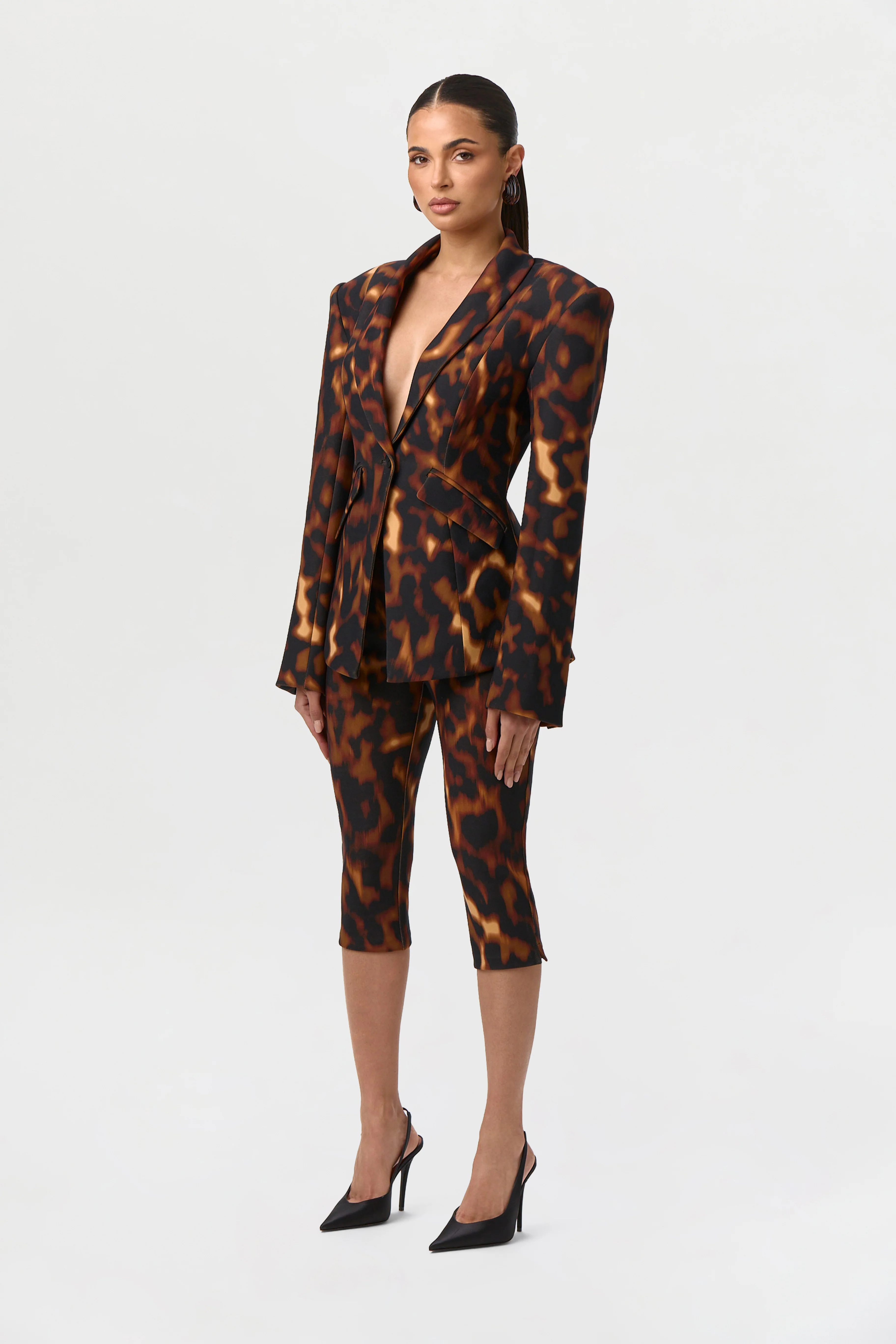 Suiting Tortoise Sculpted Blazer - Image 2