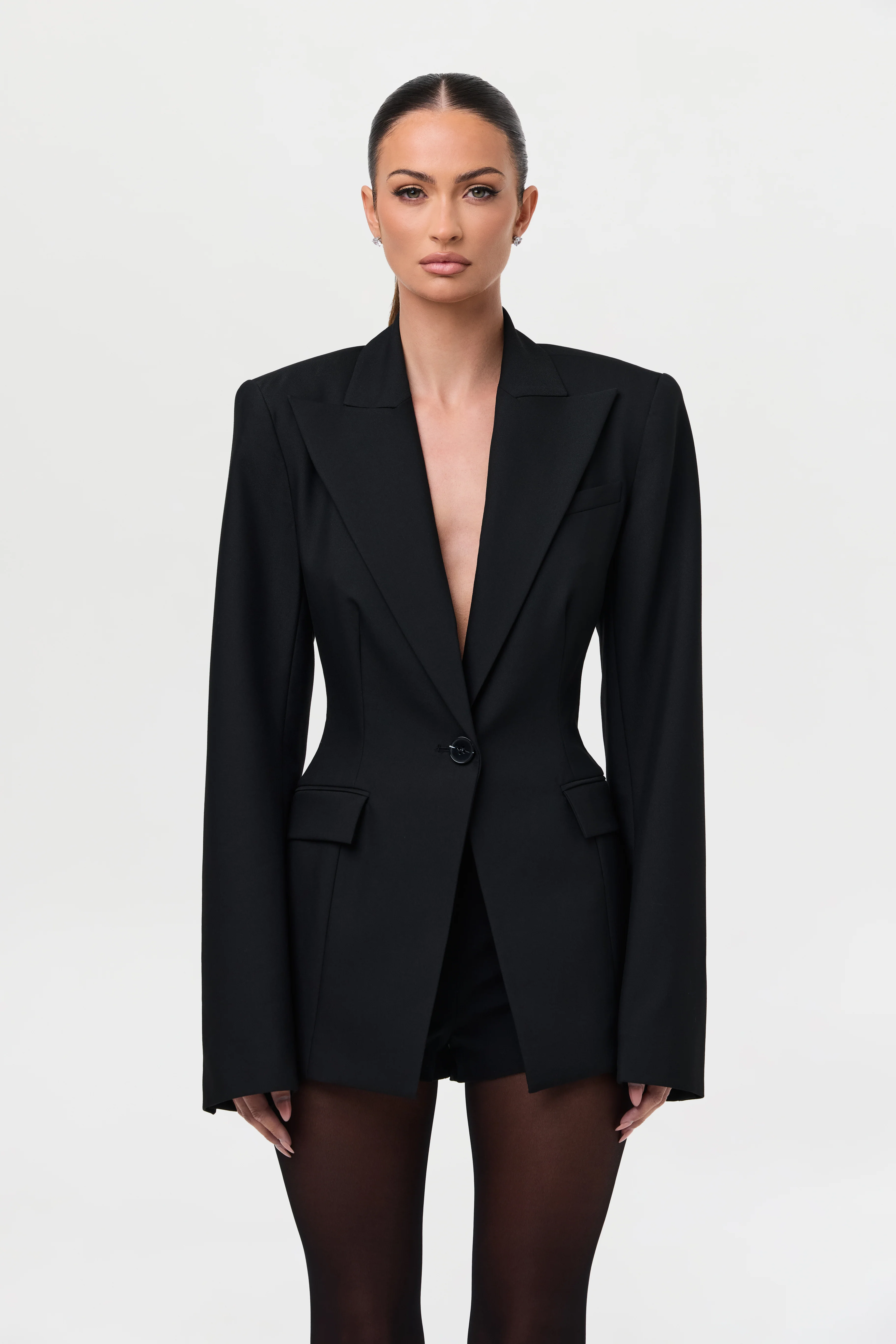 High Waist Suited Shorts - Image 19
