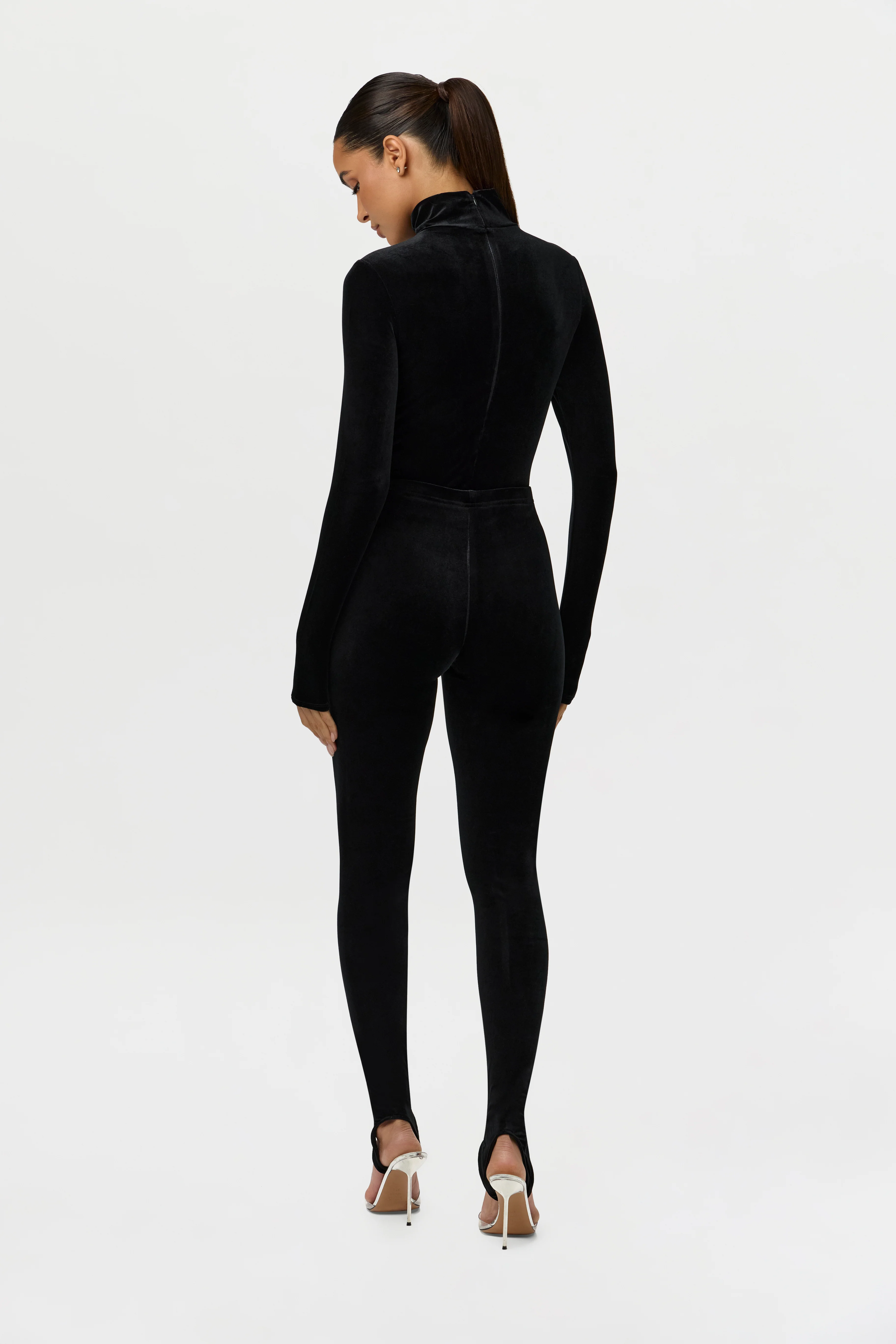 Velvet Stirrup Leggings - Image 4